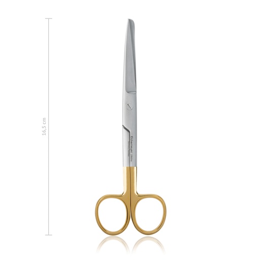 [113316] Schaar chirurgie gebogen TC, 16,5 cm, sp/st